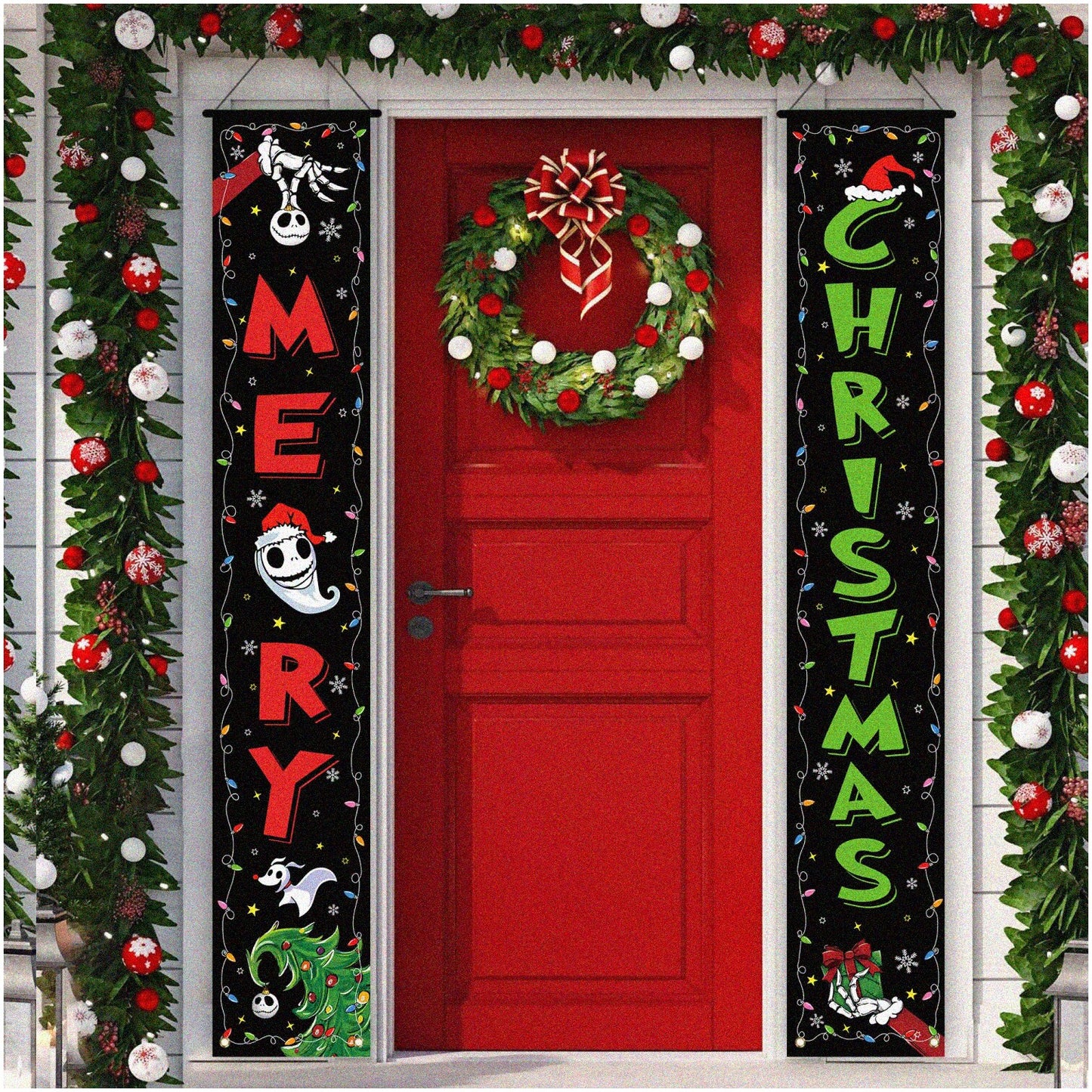 Nightmare Before Winter Porch Banner Festive Xmas & New Year