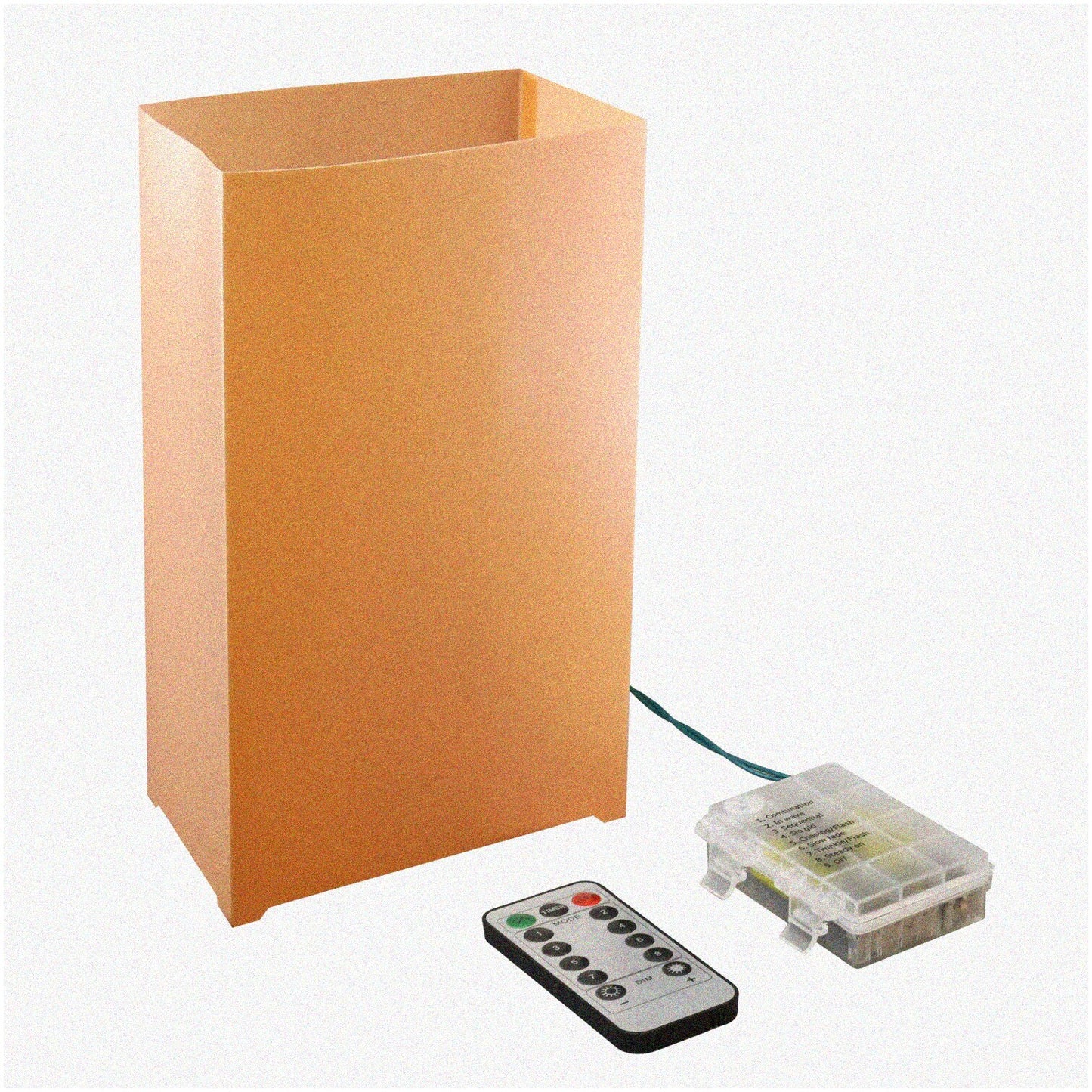 Battery-Operated Luminaria Kit with Remote and LED String Lights