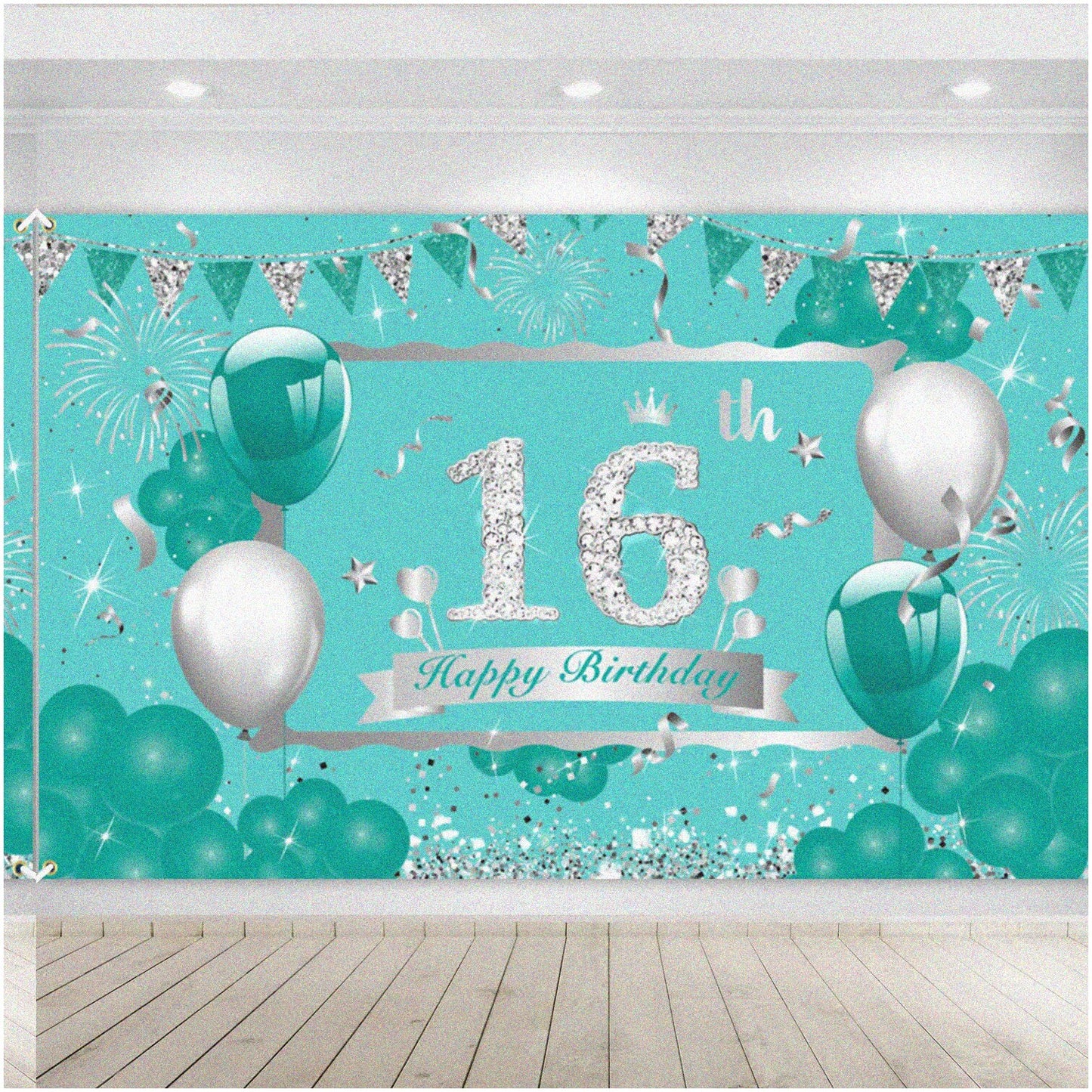 Turquoise Teal 16th Birthday Party Pack Decorations
