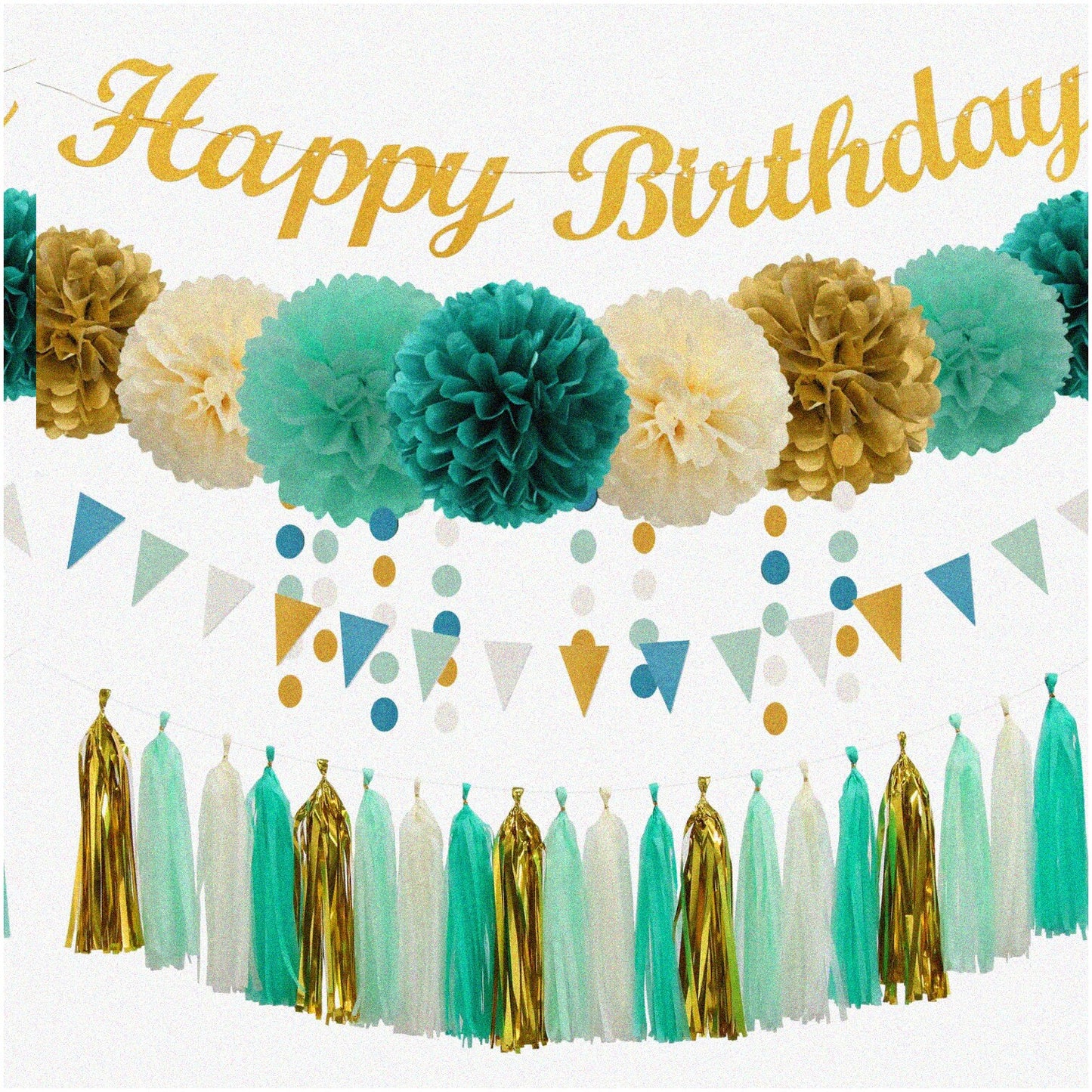 PartyPalooza Birthday Bash Tablecloth 3 Pack 108x54 Inch