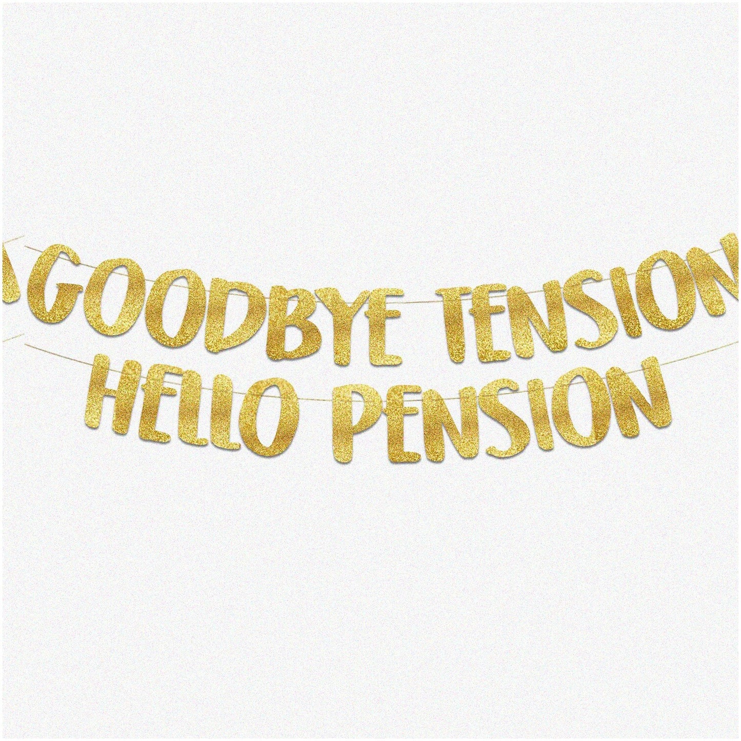 Gold Glitter Retirement Celebration Banner