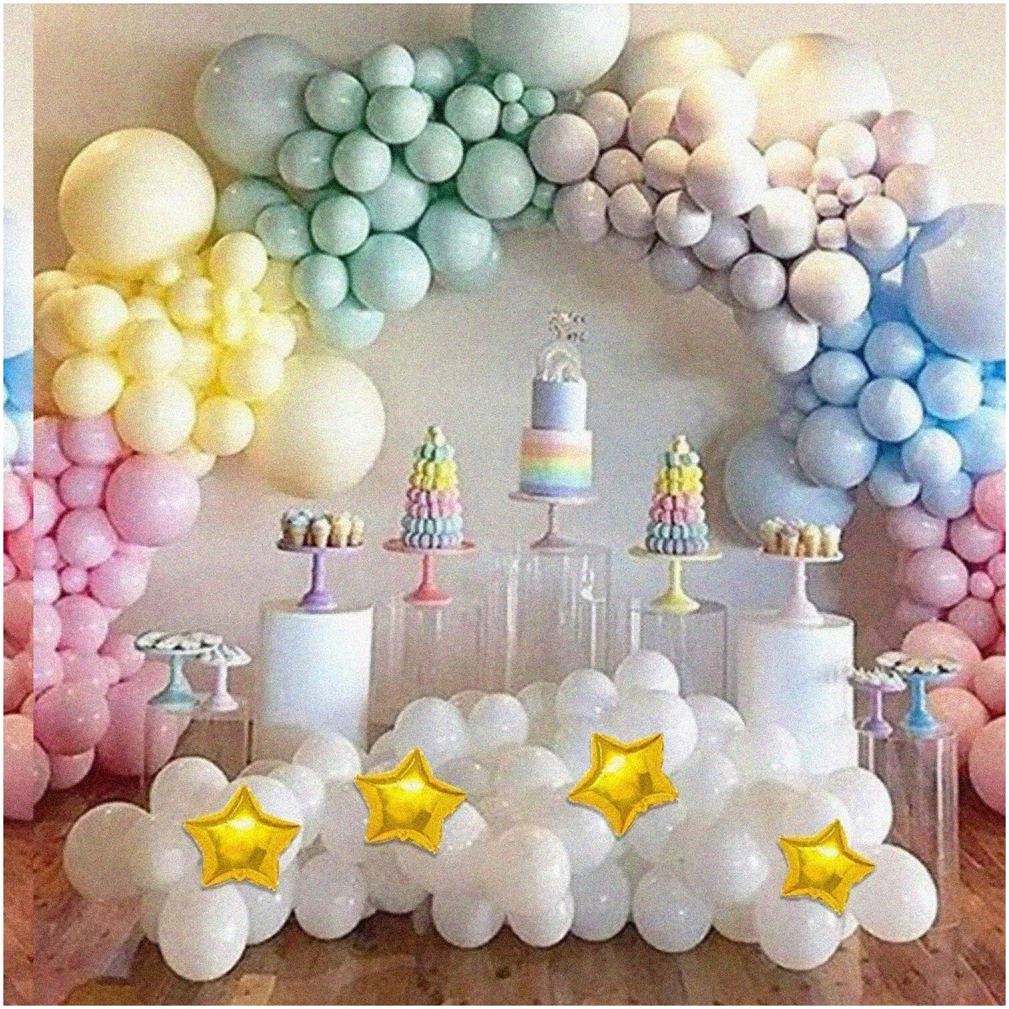 Pastel Unicorn Macaron Balloons and Garland Kit