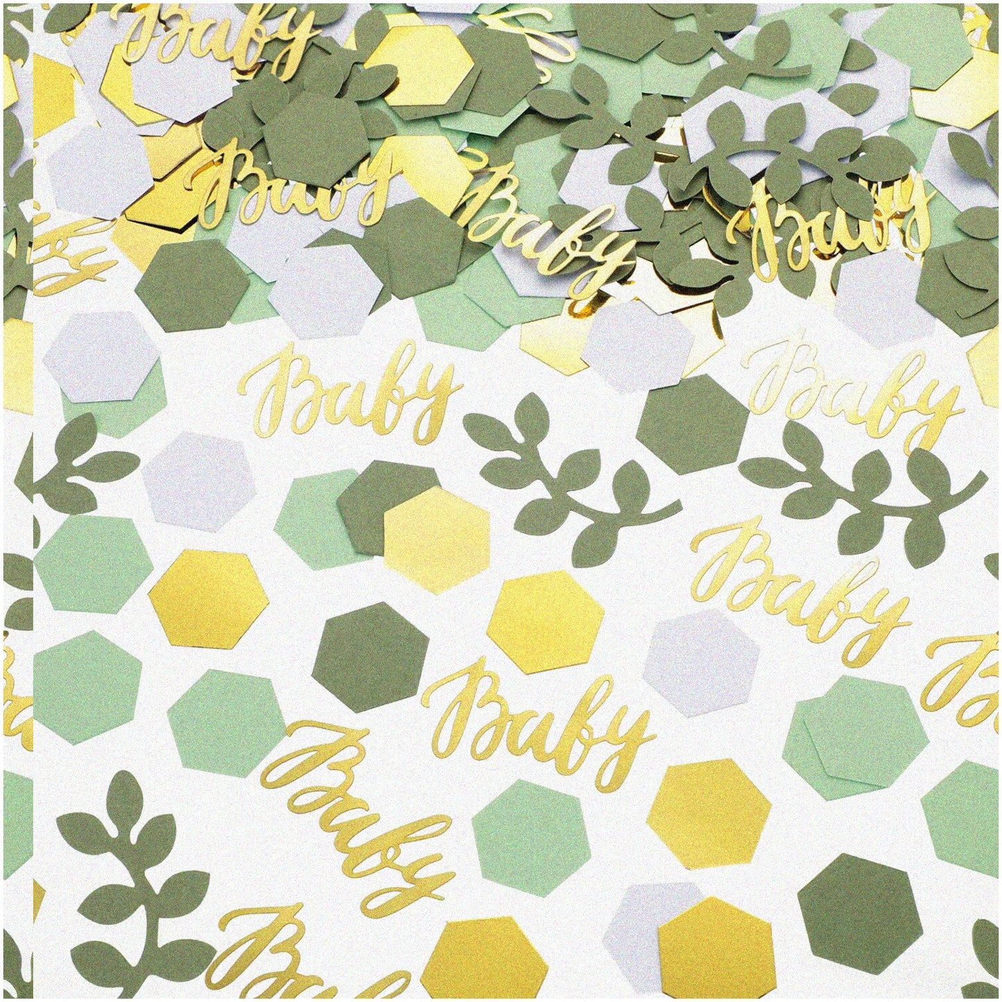 220-Piece Greenery Baby Shower Confetti Set