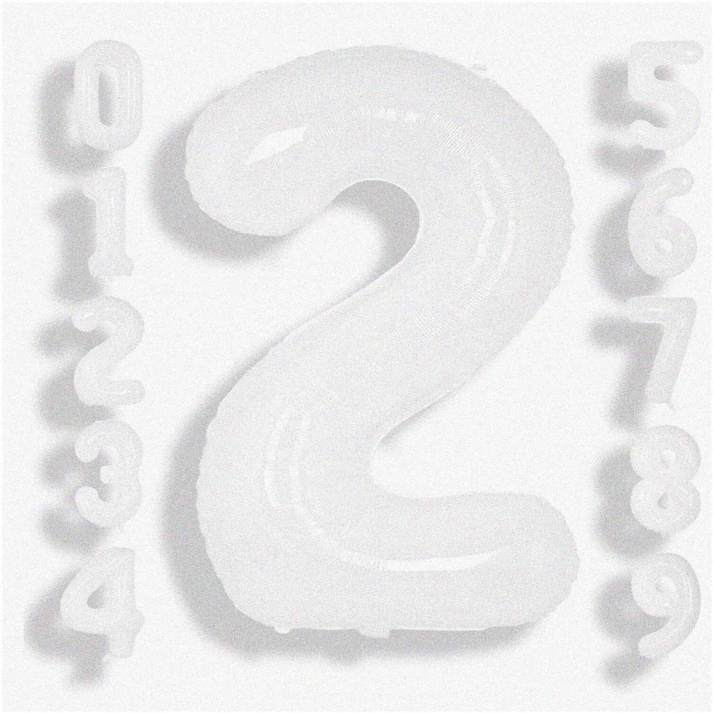 Jumbo 40-Inch White Number Balloons