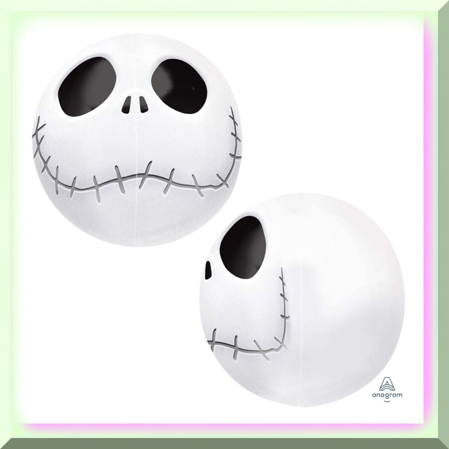 15" Jack Skellington Orbz Balloon – White