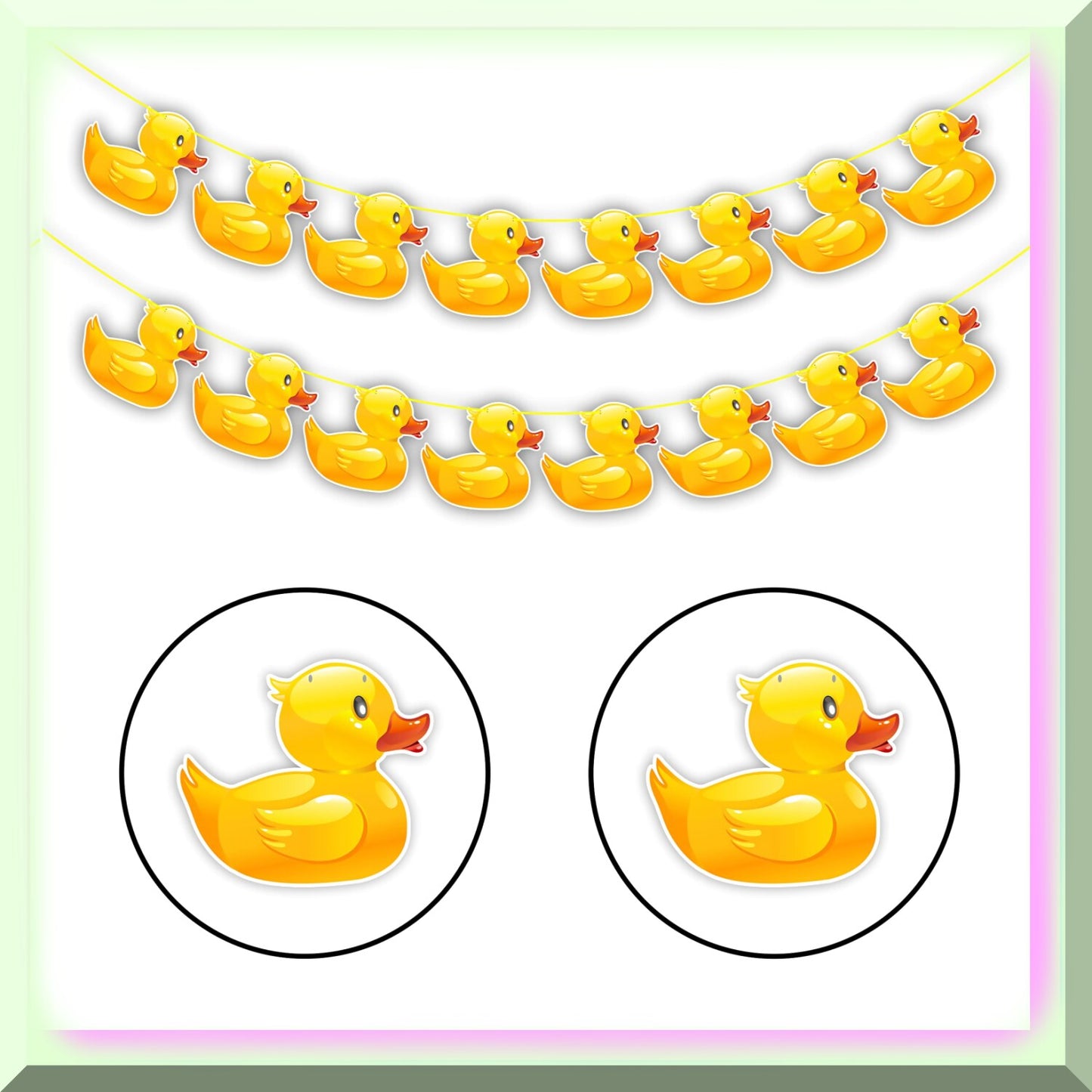 12ft Cartoon Duck Garland for Parties and Events