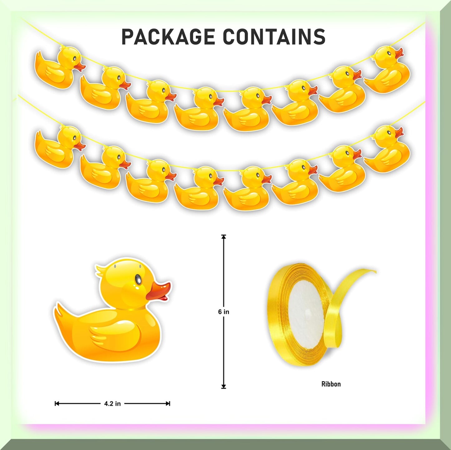 12ft Cartoon Duck Garland for Parties and Events