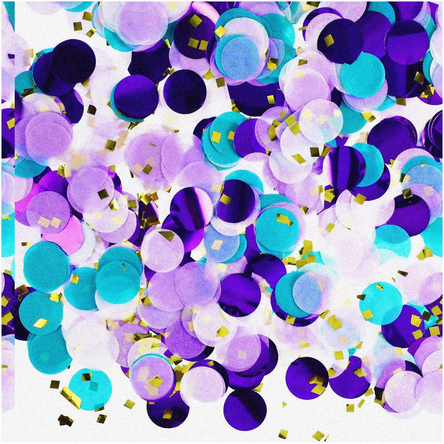 Purple Teal Round Tissue Paper Confetti Dots 1.76 oz