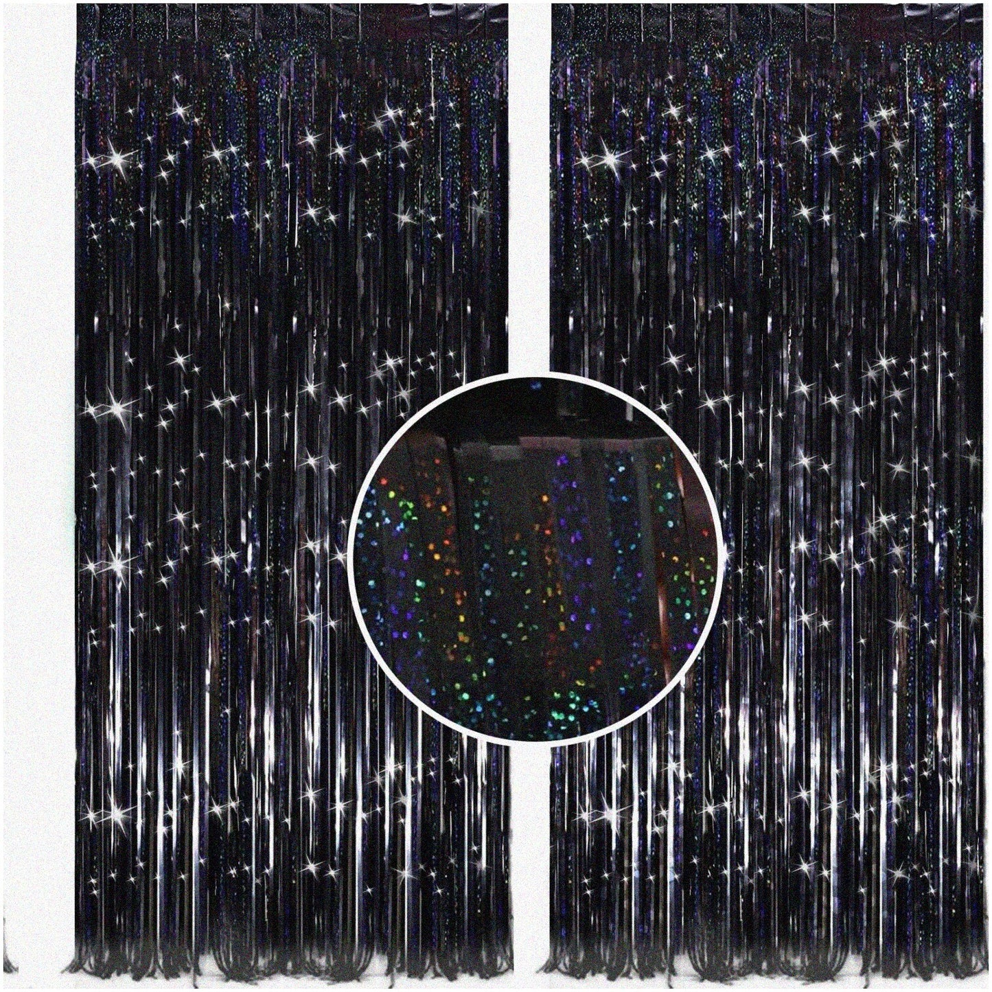 White F Curtain & Streamers Set 3 Pack