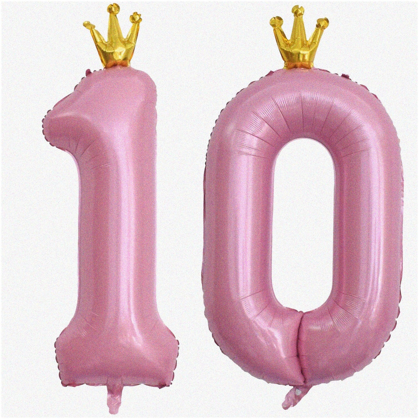 40-Inch Light Pink Number 10 Balloons Set of 2