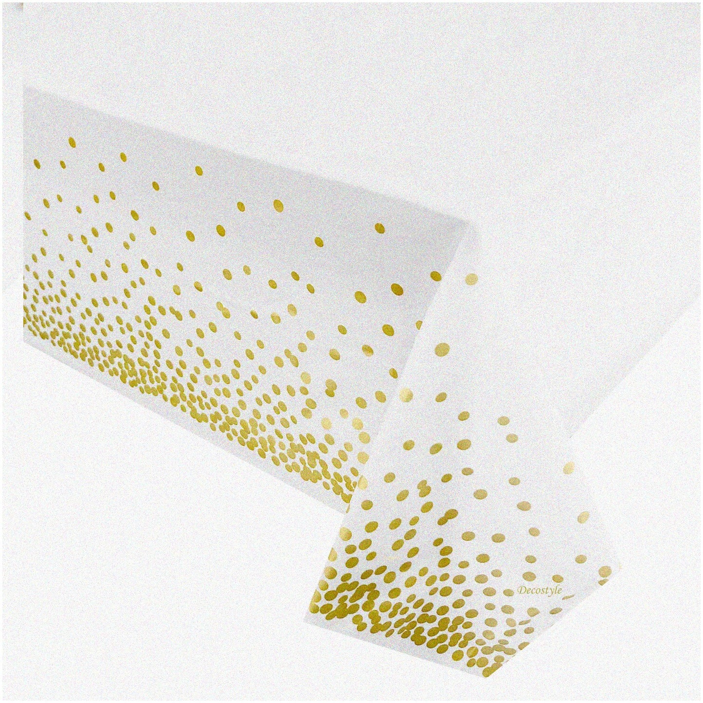 Golden Dots Disposable Rectangular Tablecloth 54x108 Inches
