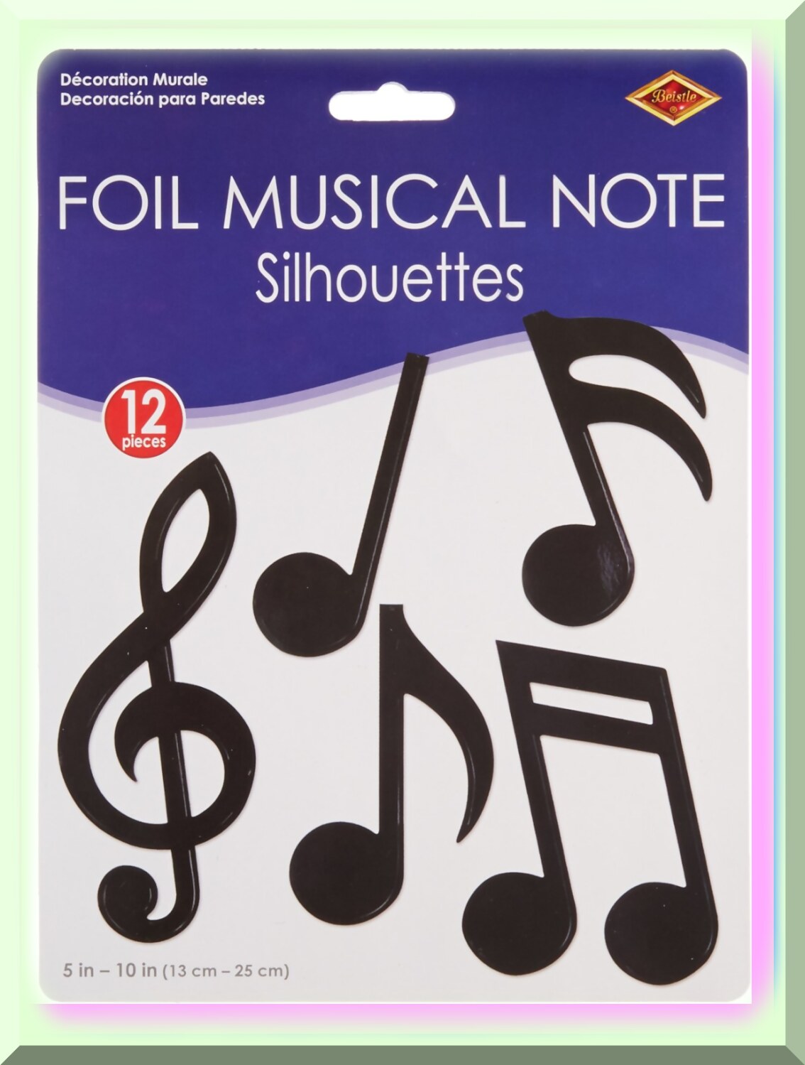 12-Pack F Musical Note Silhouettes Party Decorations