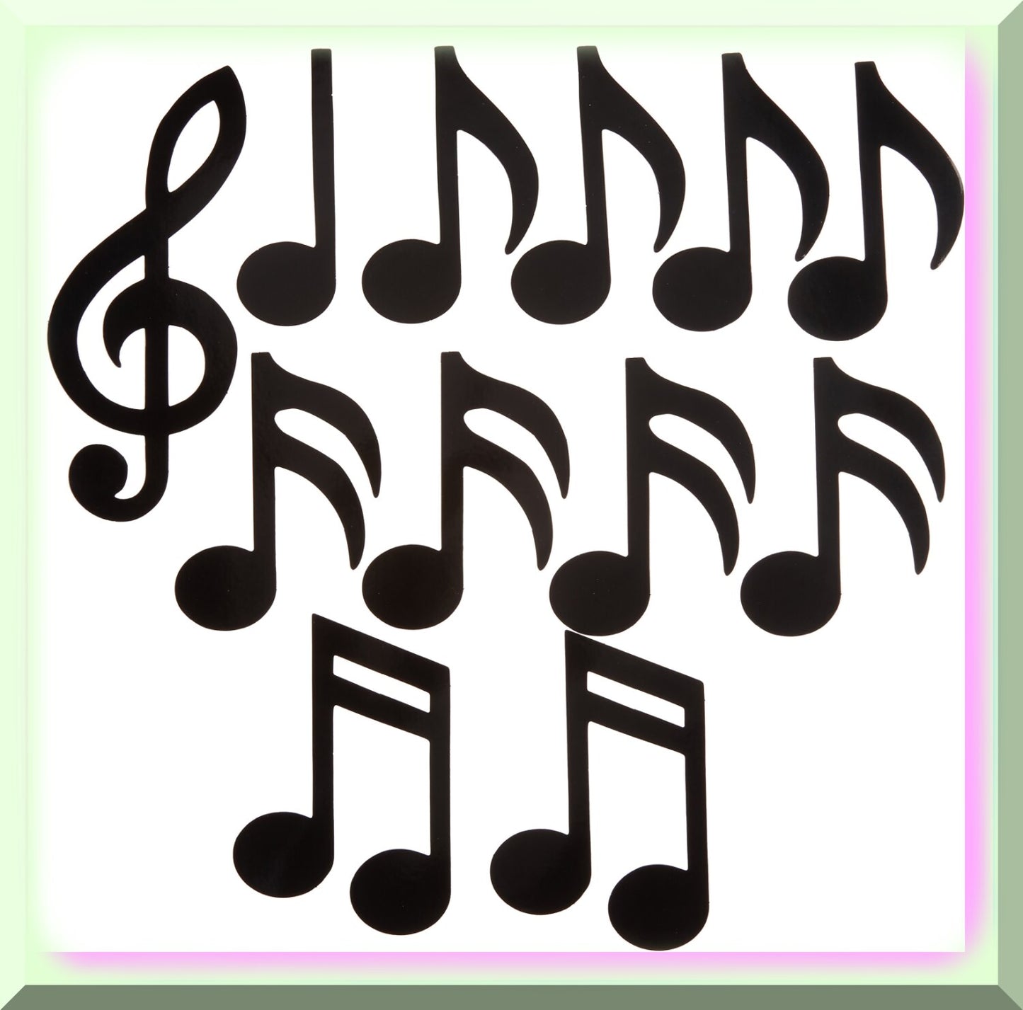 12-Pack F Musical Note Silhouettes Party Decorations