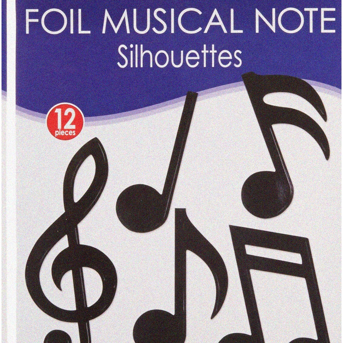 12-Pack F Musical Note Silhouettes Party Decorations