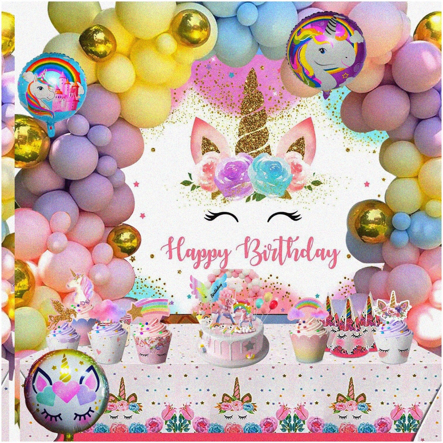 Unicorn Party Kit 137pcs Decorations for Girls' Birthday