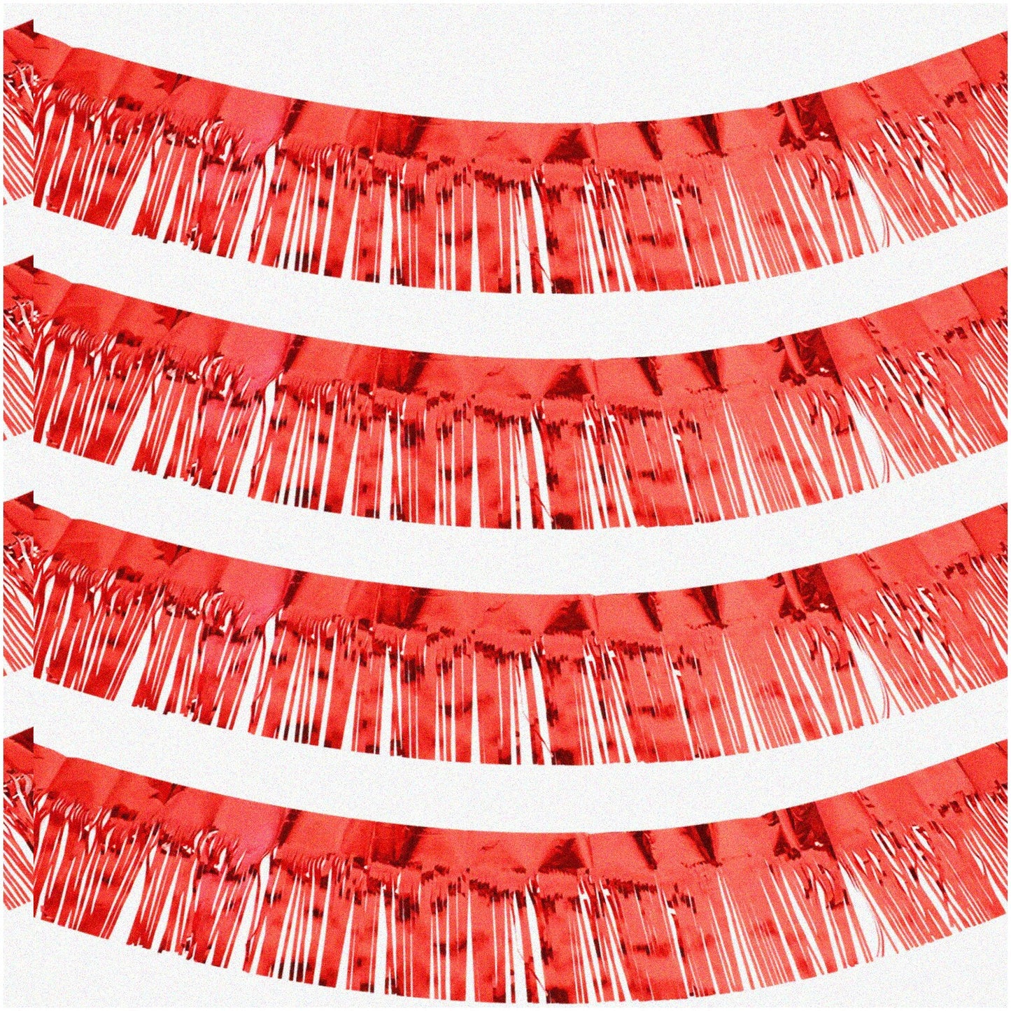 Party Perfection 4-Pack Red 10ft Metallic Fringe Garland