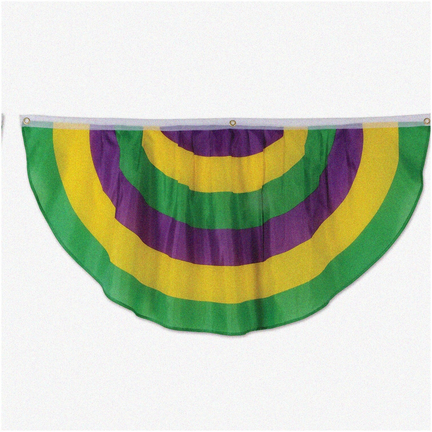 Mardi Gras Fabric Bunting, 4ft x 24in, Multicolor