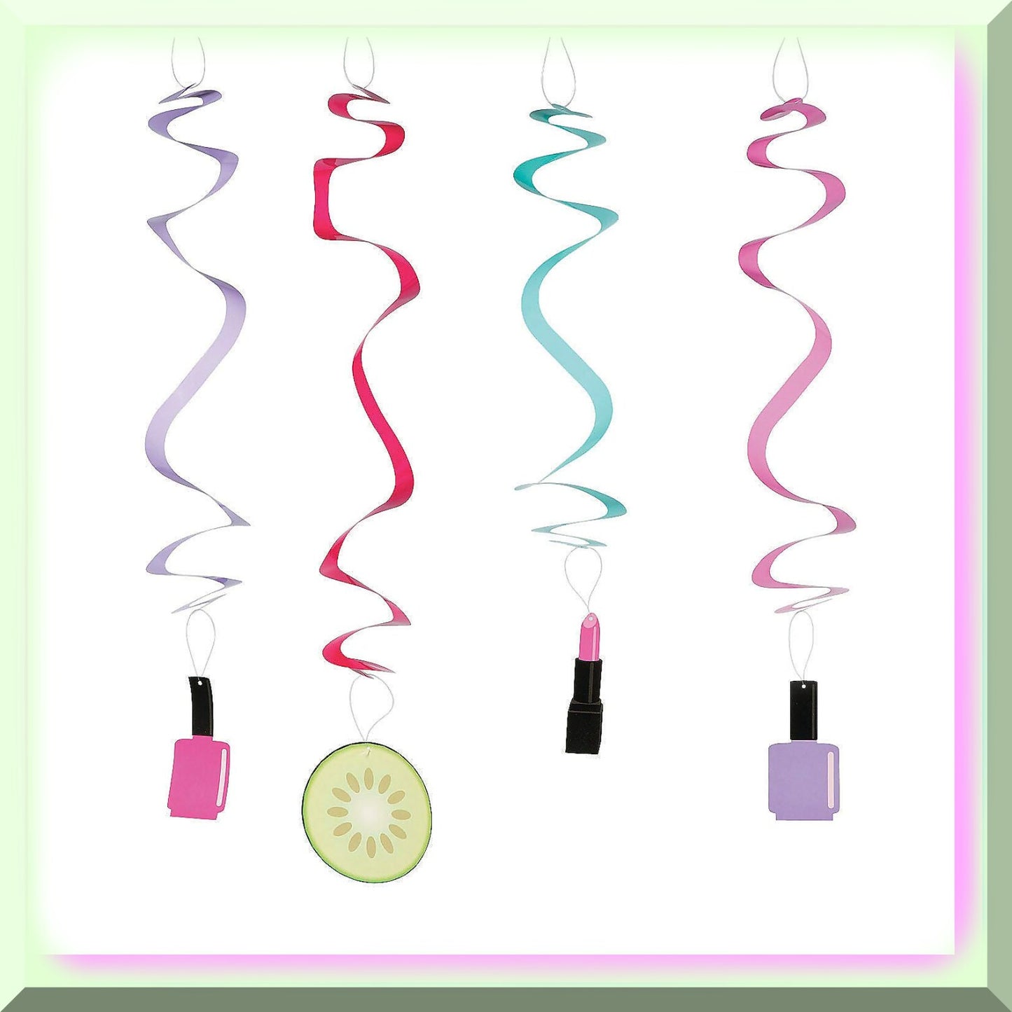 12-Piece Hanging Swirl Spa Party Decor