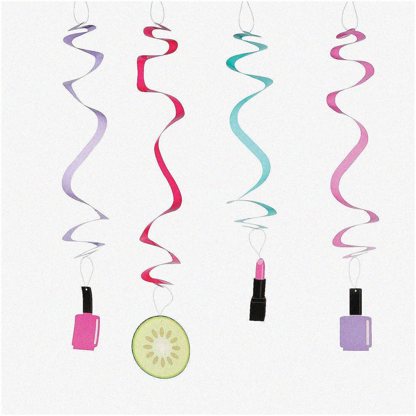 12-Piece Hanging Swirl Spa Party Decor