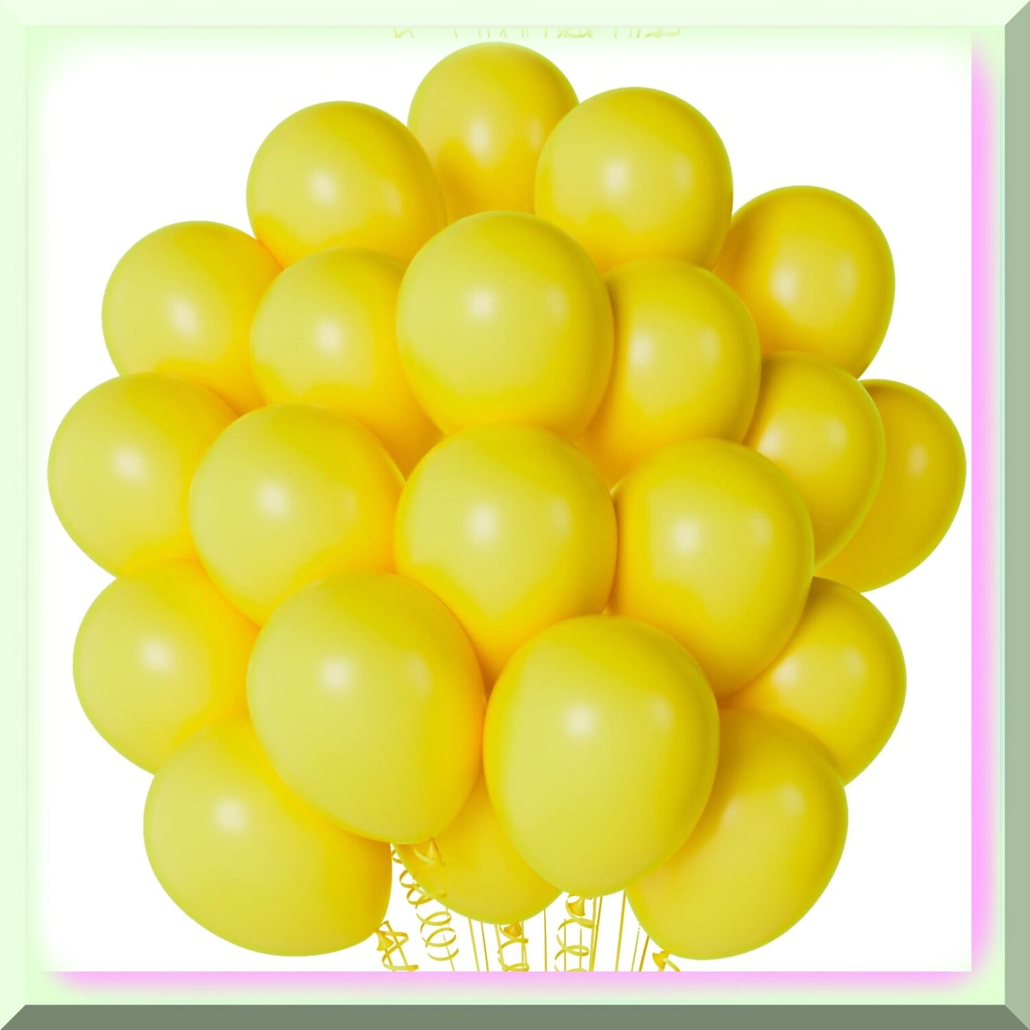 12" Yellow Latex Balloons, 100 Pack