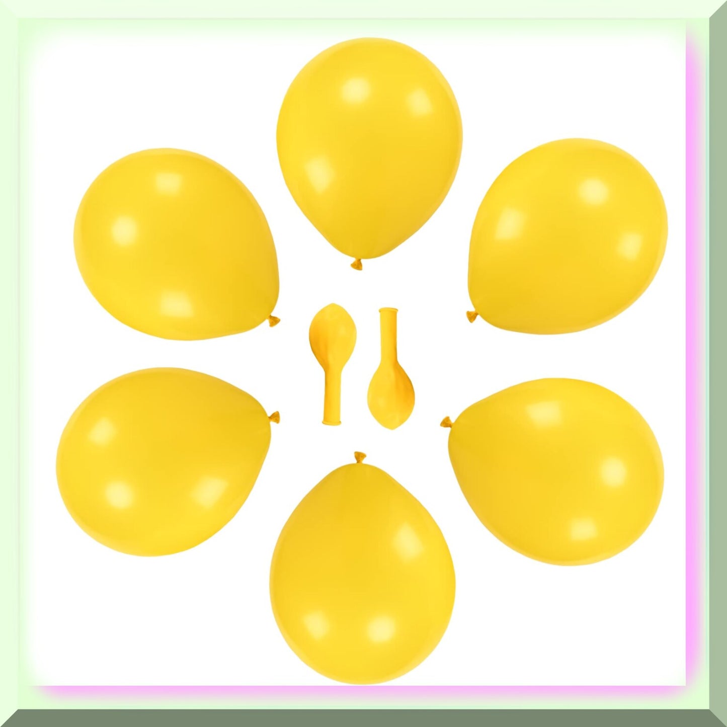 12" Yellow Latex Balloons, 100 Pack