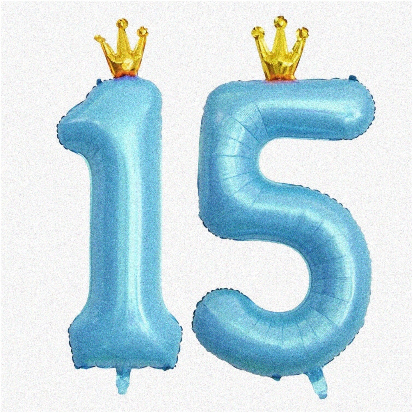 Royal Blue 15th Celebration Number Balloons Set