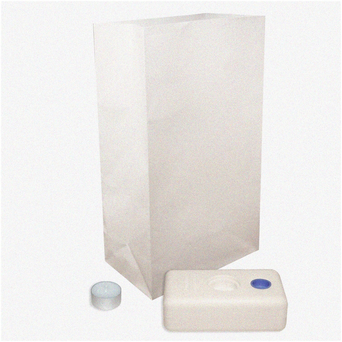 White Candle Kit with 12 Luminarias and Tealights