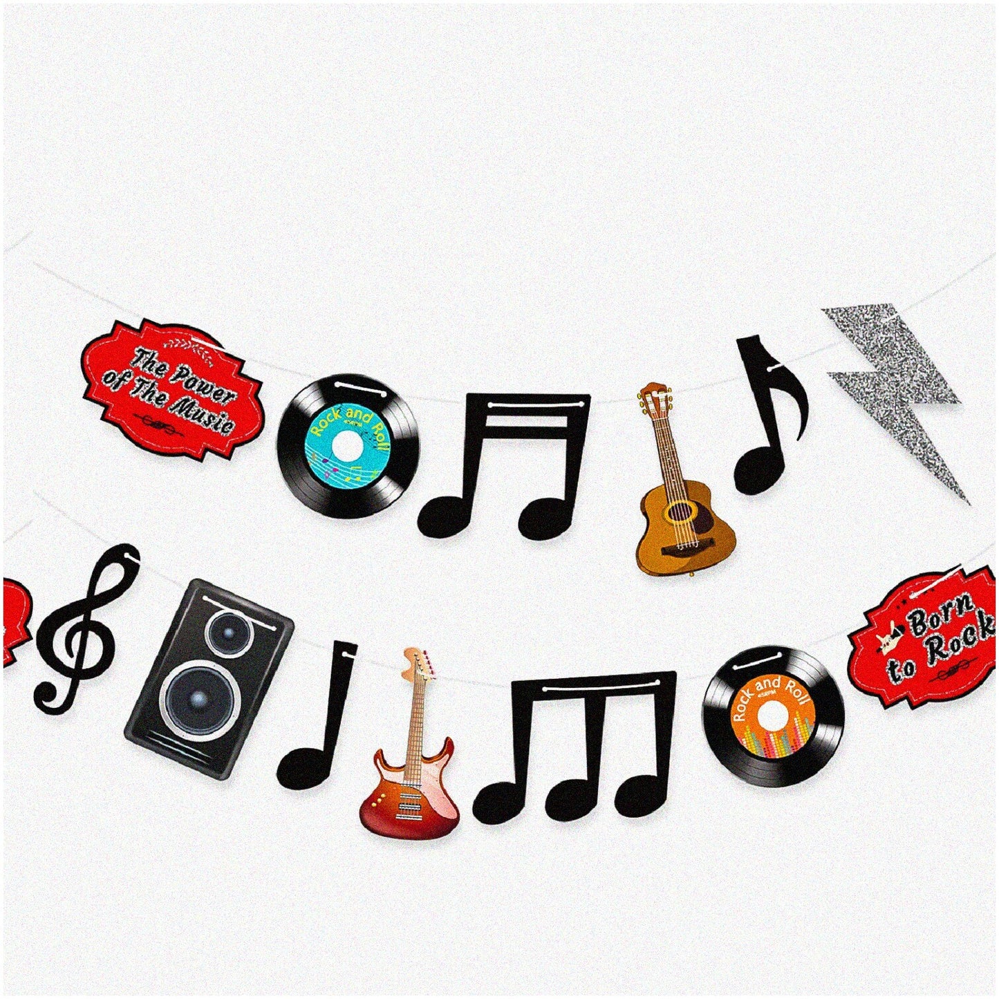 1950s Music Note Decorations Set of 13