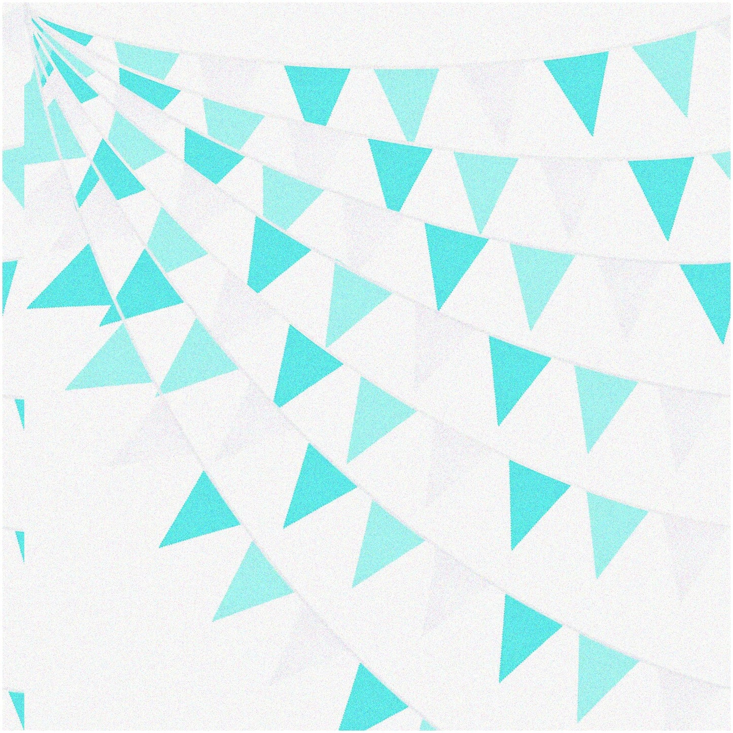 Aqua Green Fabric Bunting Banner 10M with 36 Flags