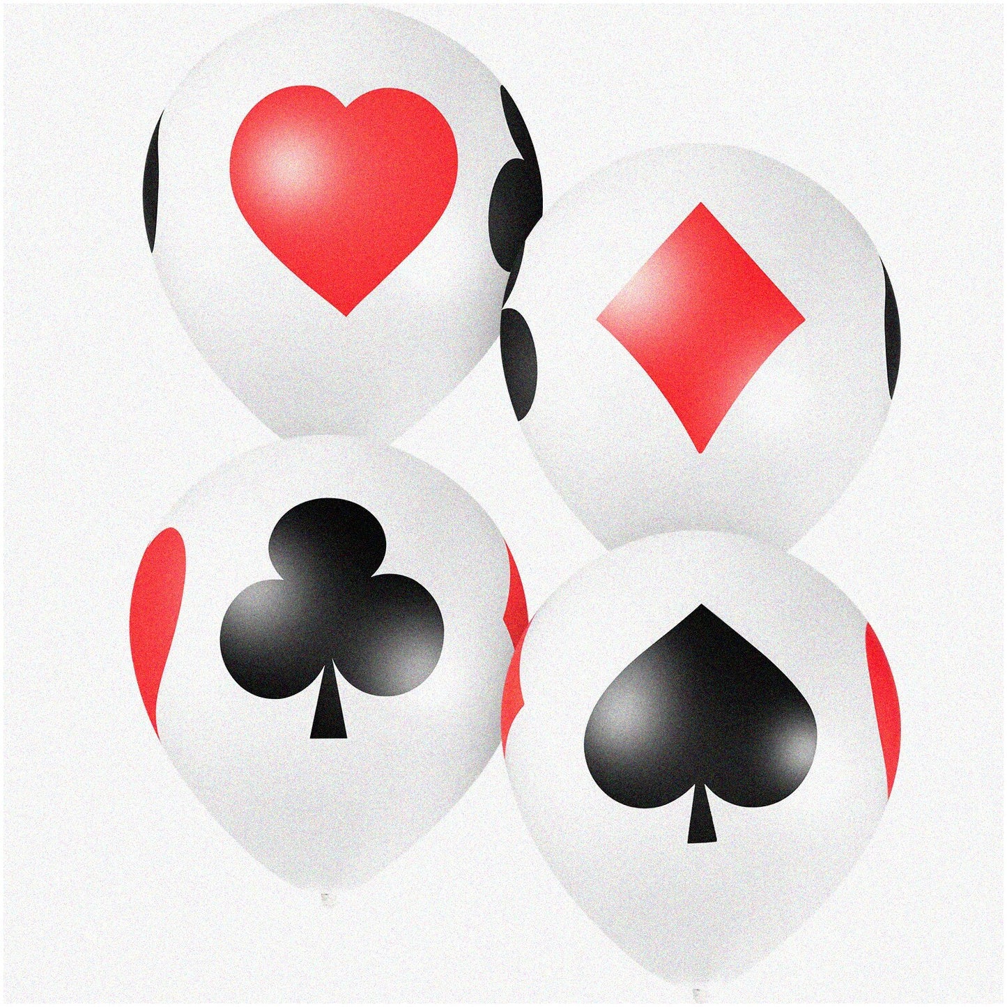 12-Inch Poker Pattern Latex Balloons, 50 Pack
