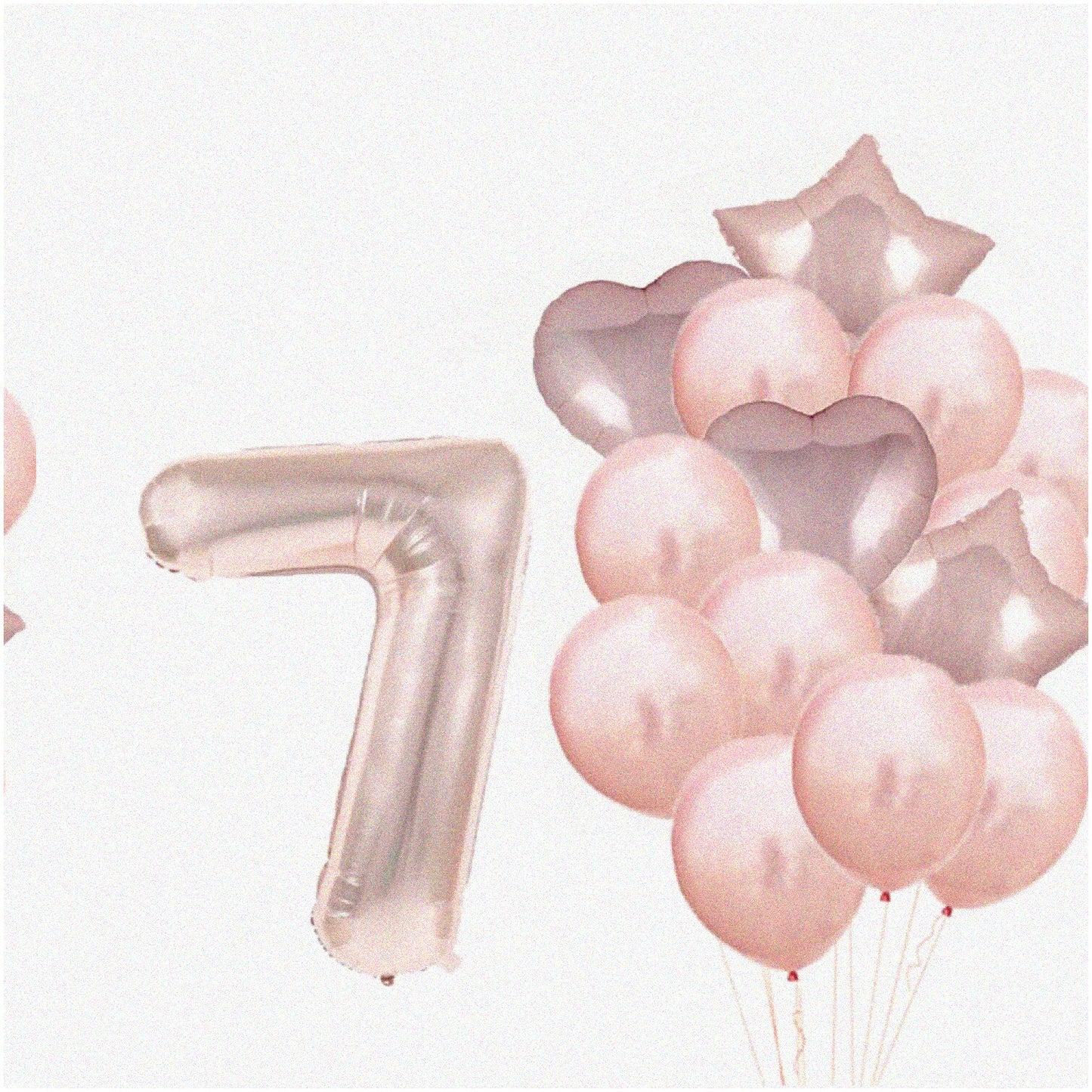 Rose Gold 7th Birthday Party Balloon Kit