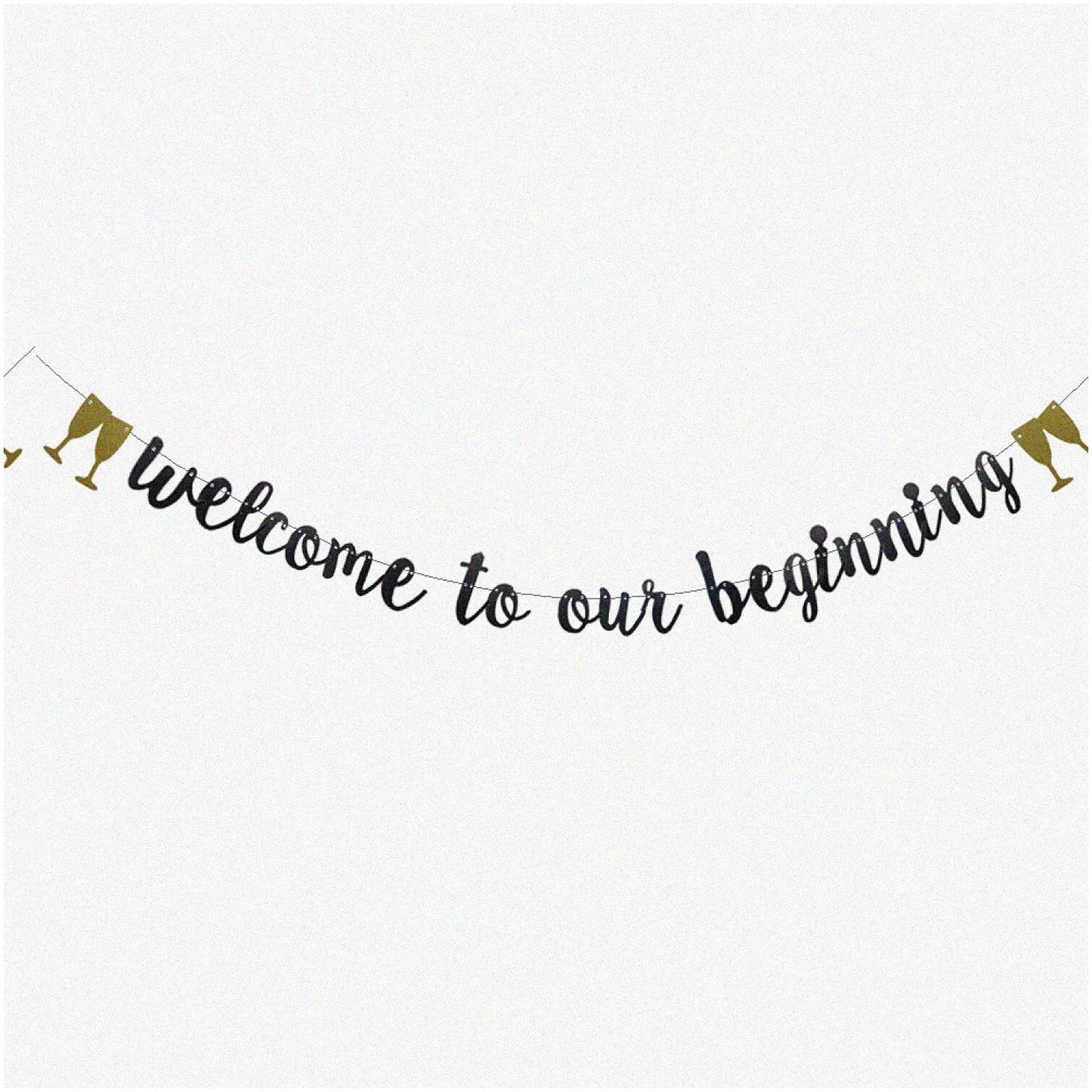 Black Glitter Party Banner for Celebrations