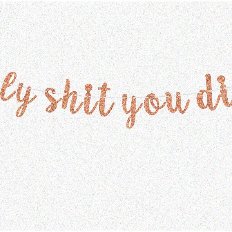Shimmering Rose Gold Graduation Banner