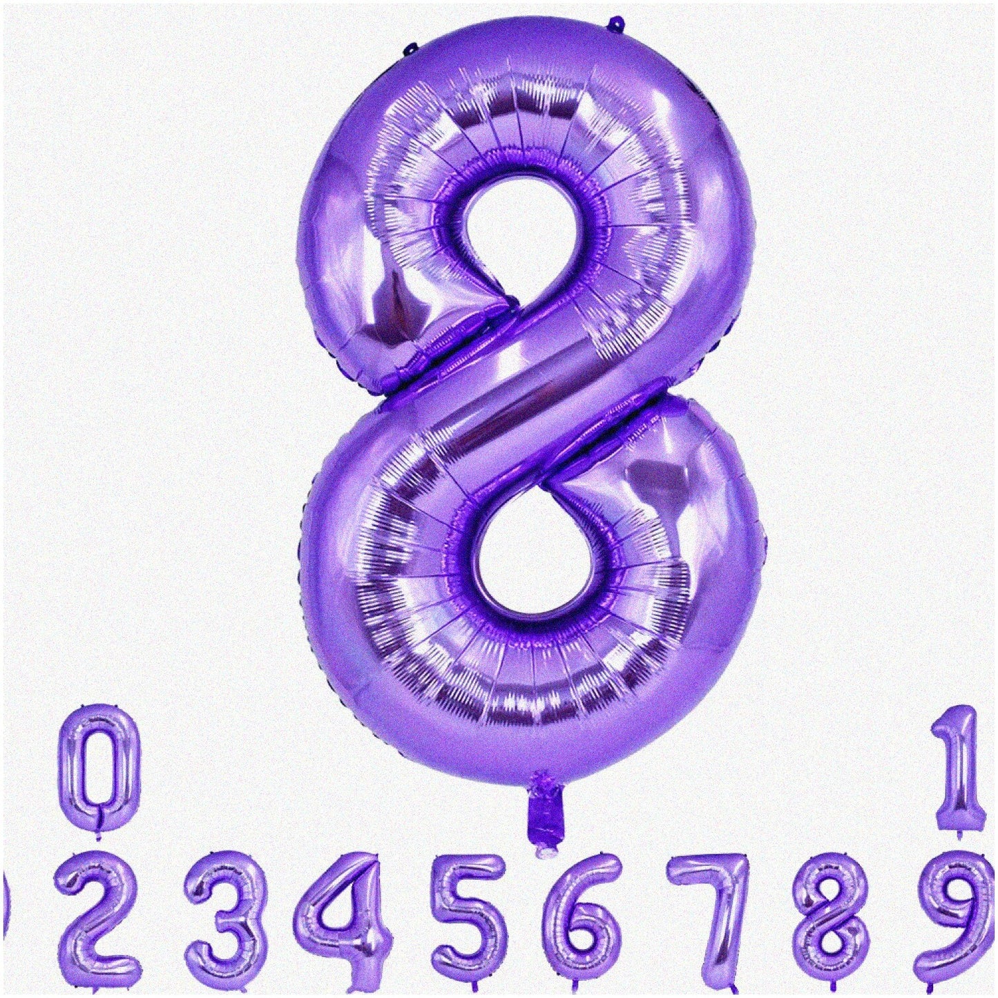 Purple 40-inch Jumbo Number Balloon Kit
