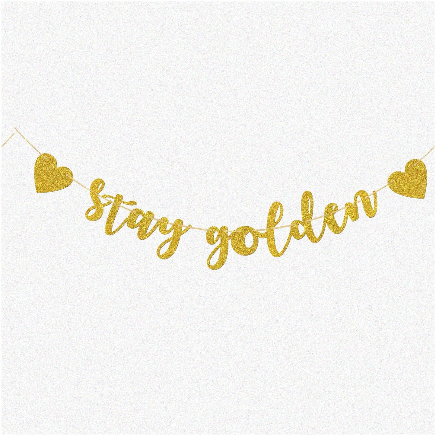 Golden Glitter Birthday Banner