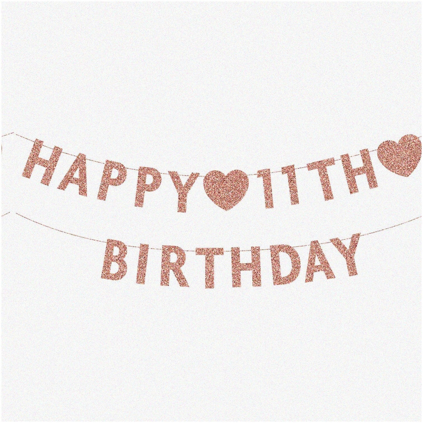 Sparkling Rose Gold 11th Birthday Celebration Set