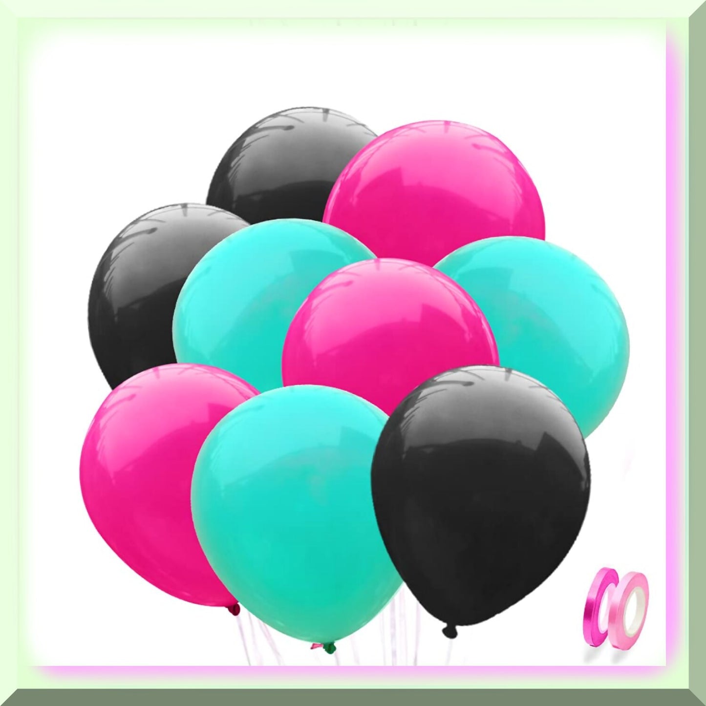 100pcs 12 Inch Latex Balloons Black Red Blue Party Decorations