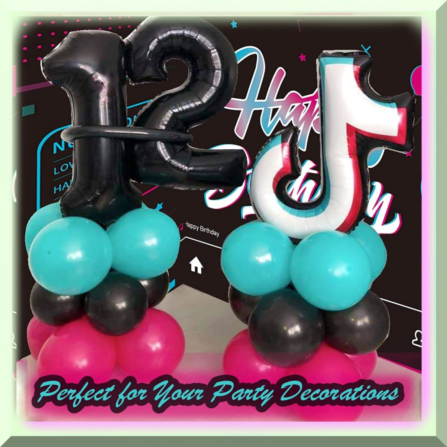 100pcs 12 Inch Latex Balloons Black Red Blue Party Decorations
