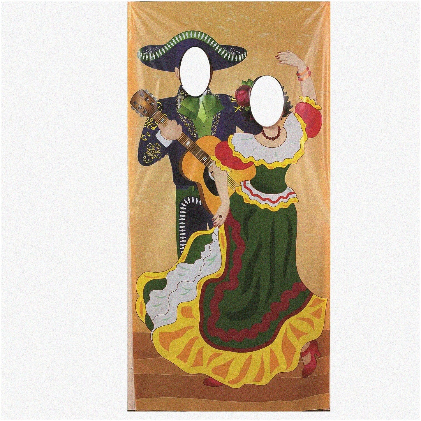 Fiesta Couple Photo Door Banner 6ft Tall