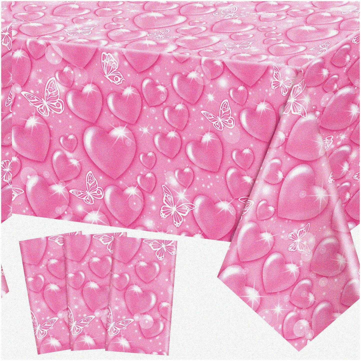 Y2K Pink Cholo Party Tablecloth Trio 54x108 Inches