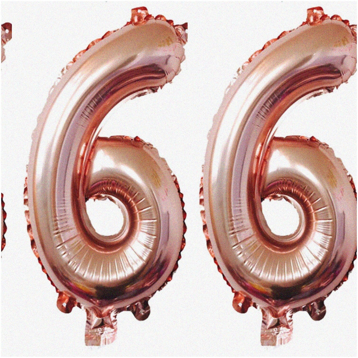 66th Birthday Celebration Kit with Rose Gold Number Balloons