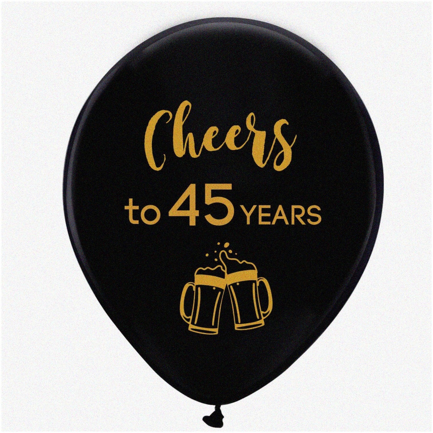 Black Latex Balloons 12" 16pcs for 45th Birthday Celebration