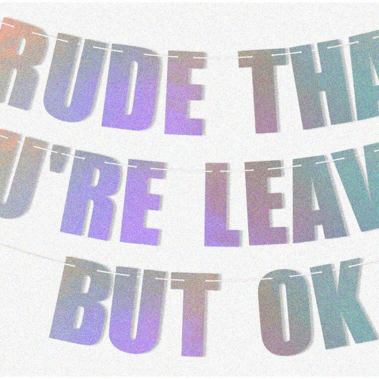 Holographic Retirement Farewell Banner 8ft