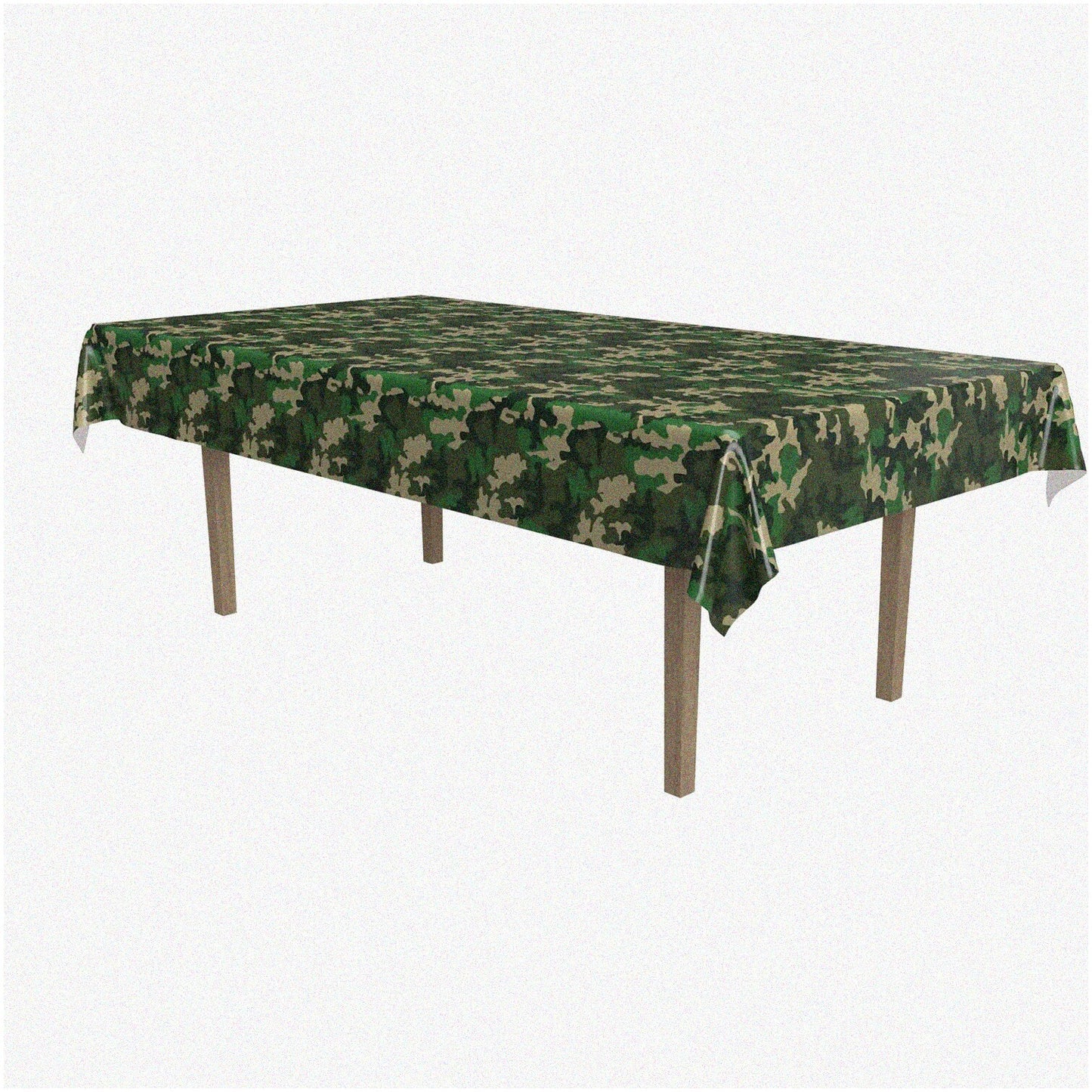 Camo Table Cover Rectangular Outdoor Party Decor
