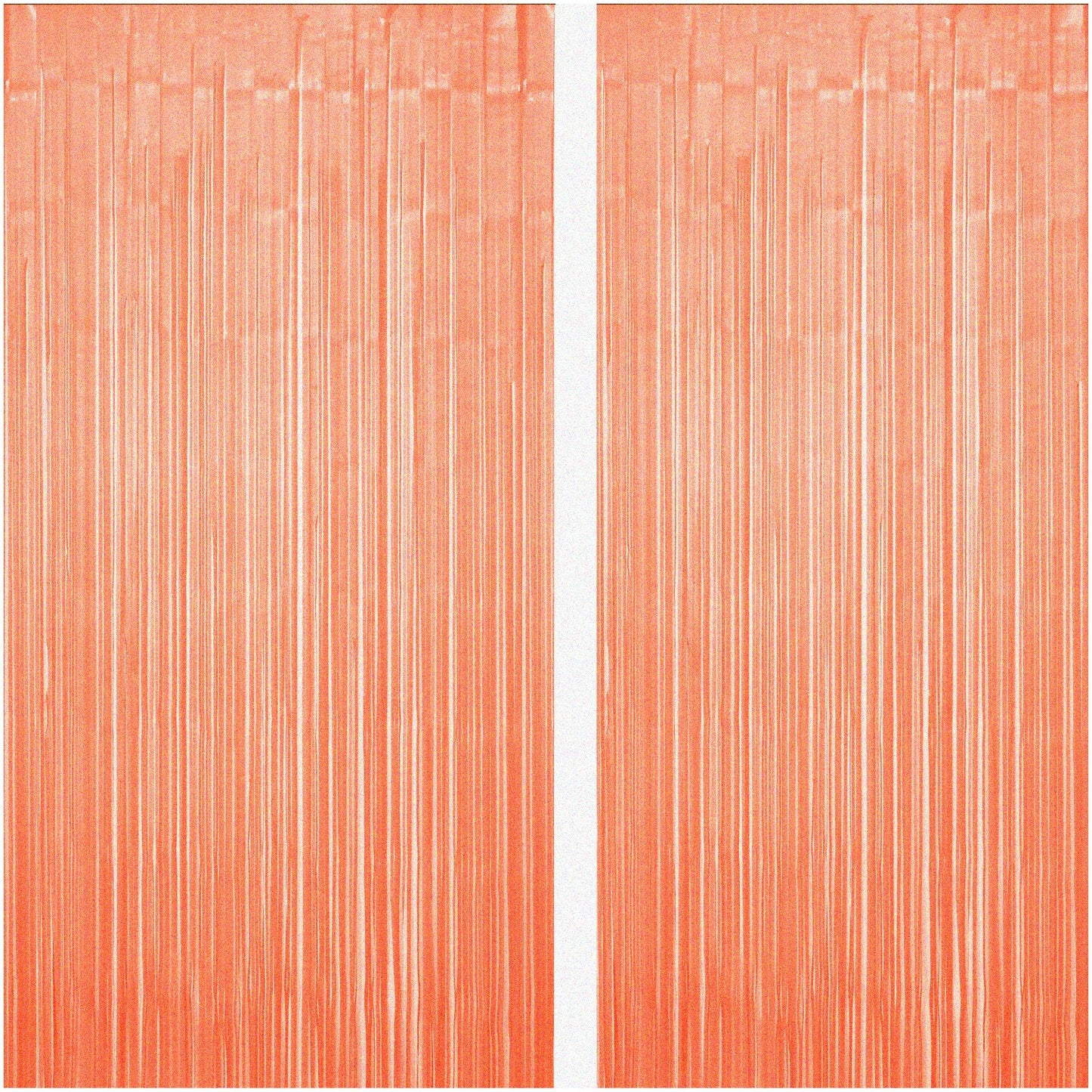Coral Pink Metallic F Curtains 3.2ft x 6ft