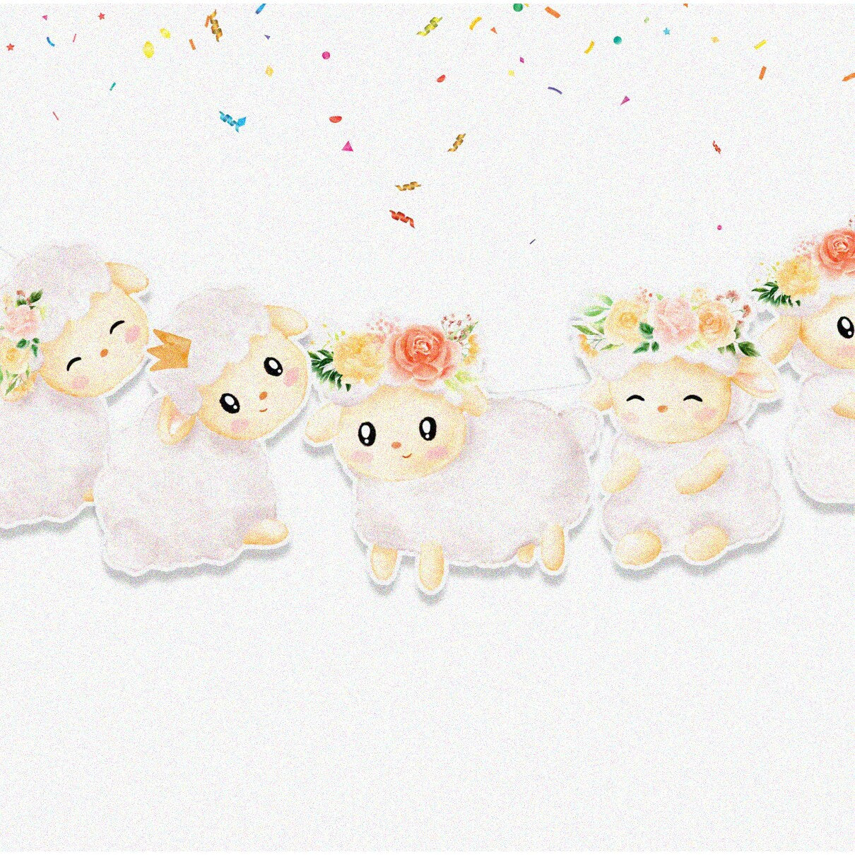 Lamb Baby Hanging Banner Set 5 Pcs