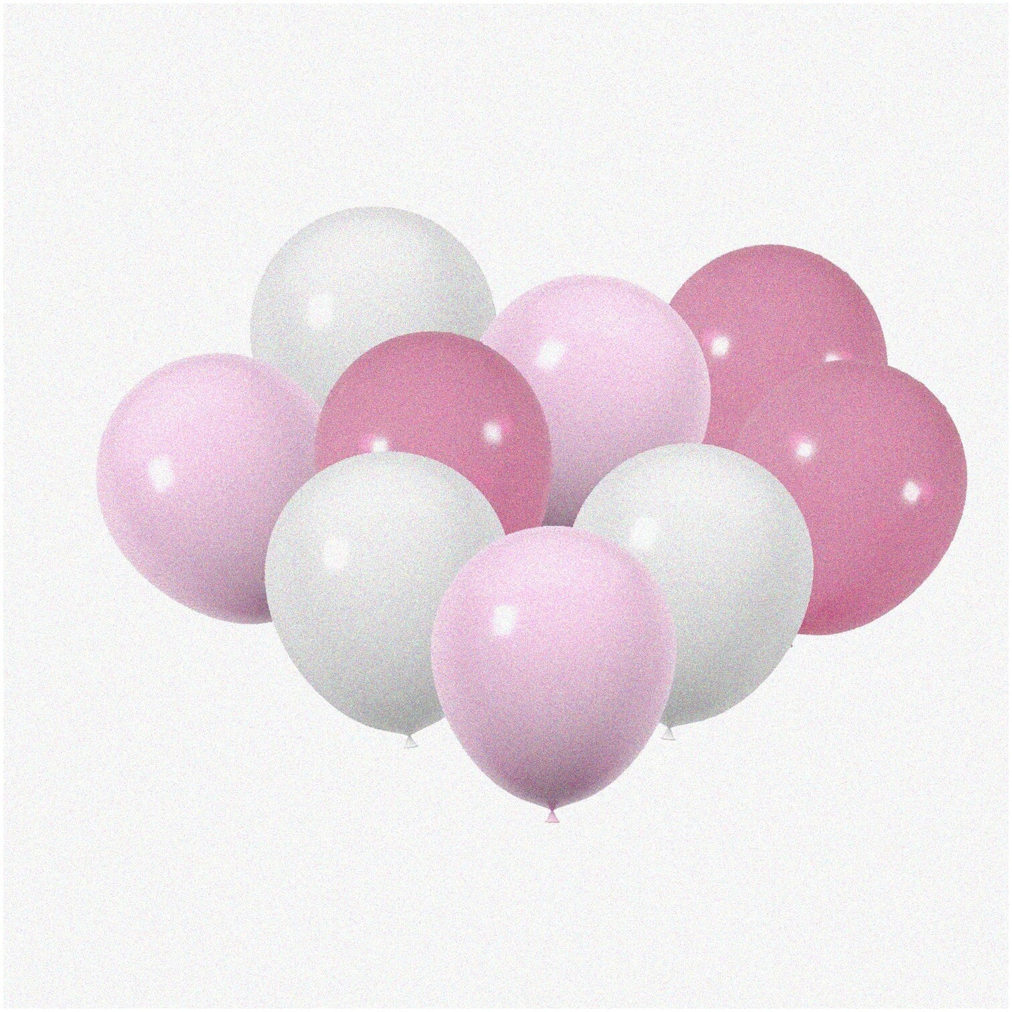 Pastel Party Pop 60 Pink White Latex Balloons
