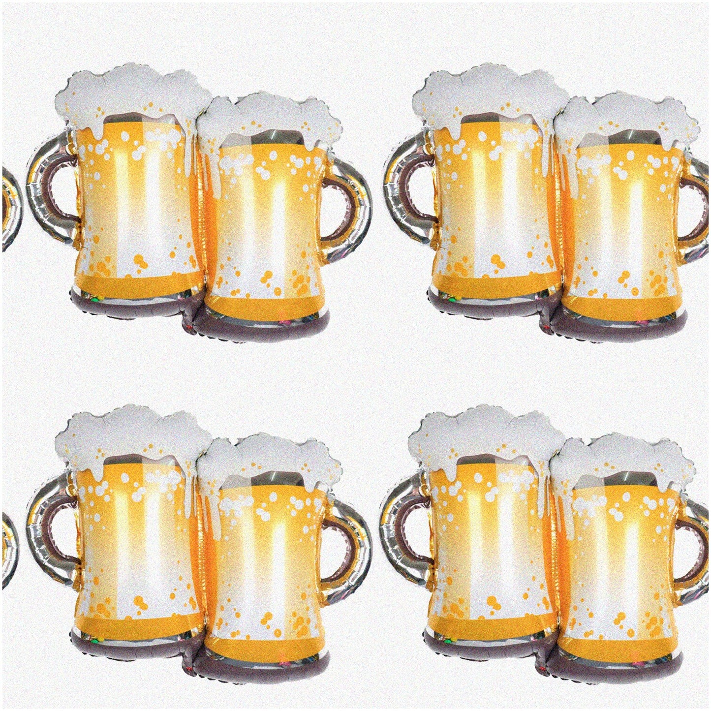 4-Piece Beer Cup Balloon Set 39" Aluminum Film