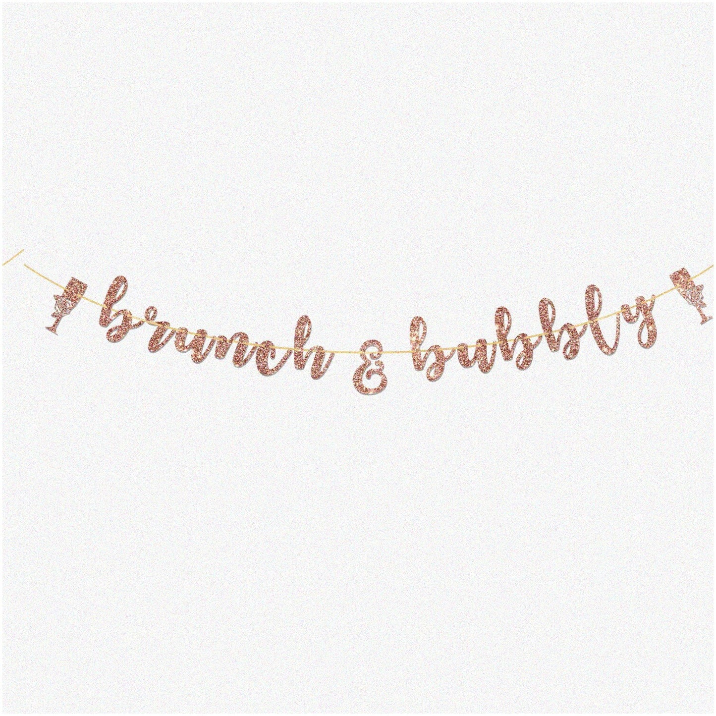 Rose Gold Bubbly Brunch Banner 7.9 Feet