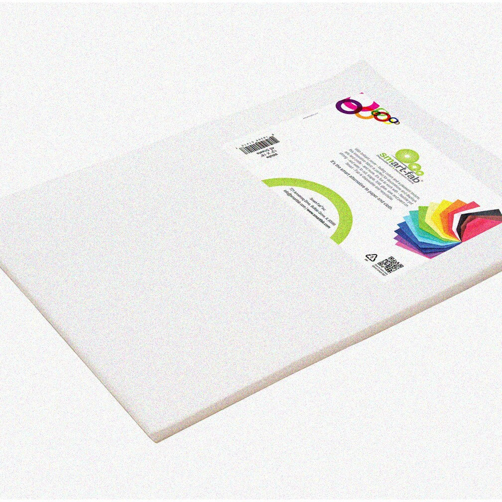 SchoolArt White Fabric Sheets 45 Pack 12x18 Inches